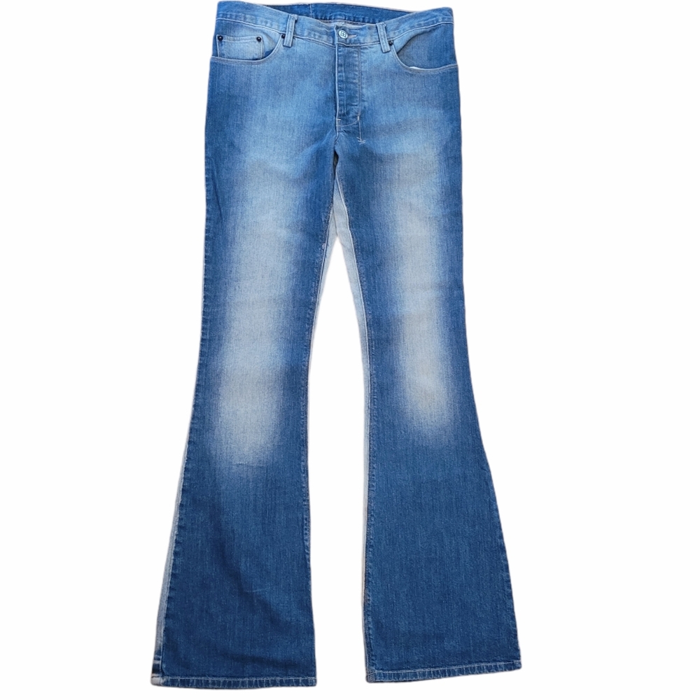 ARITZIA KSUBI ~ Hendrix Flare Two Tone Blue Denim Jeans Sz 31